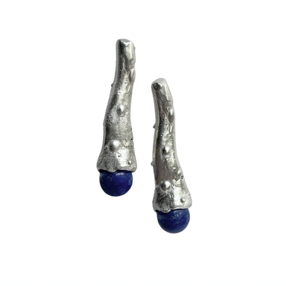 Lapislazuli Horn Earrings